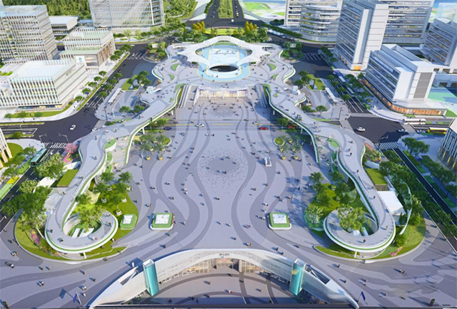 上海滴水湖地铁站枢纽改建工程开工,预计明年6月20日竣工(图1) 3-231129140054391.jpg