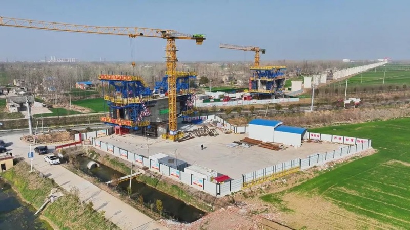 江苏淮安:宁淮城际铁路建设忙,助力“轨道上的长三角”加速前行(图1) 江苏淮安:宁淮城际铁路建设忙,助力“轨道上的长三角”加速前行(图1)