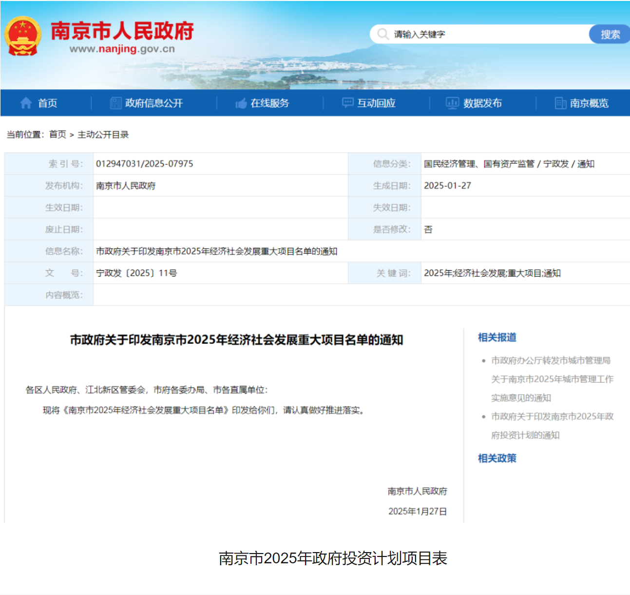 铁路5个!轨道8个!南京市2025年重大项目名单发布(图1) 铁路5个!轨道8个!南京市2025年重大项目名单发布(图1)